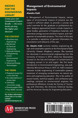 Management of Environmental Impacts