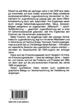 Jugend und Jugendforschung in der DDR Jugend und Jugendforschung in der DDR