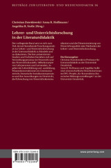 Lehrer- und Unterrichtsforschung in der Literaturdidaktik Lehrer- und Unterrichtsforschung in der Literaturdidaktik