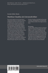 Matthias Claudius als Literaturkritiker Matthias Claudius als Literaturkritiker