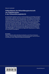 Einflussfaktoren der Weiterbildungsbereitschaft von Projektkernteams in der Schienenfahrzeugindustrie Einflussfaktoren der Weiterbildungsbereitschaft von Projektkernteams in der Schienenfahrzeugindustrie