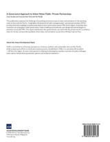 A Governance Approach to Urban Water Public-Private Partnerships A Governance Approach to Urban Water Public-Private Partnerships
