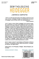 Demythologizing Heidegger