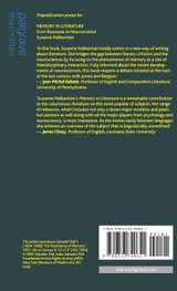Memory in Literature Memory in Literature