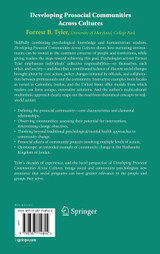 Developing Prosocial Communities Across Cultures Developing Prosocial Communities Across Cultures