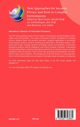 New Approaches for Security, Privacy and Trust in Complex Environments New Approaches for Security, Privacy and Trust in Complex Environments