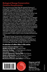 Biological Energy Conservation Biological Energy Conservation
