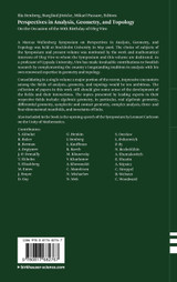 Perspectives in Analysis, Geometry, and Topology