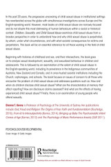 Children, Sexuality, and Child Sexual Abuse Children, Sexuality, and Child Sexual Abuse