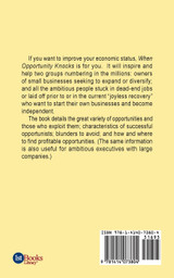 When Opportunity Knocks When Opportunity Knocks