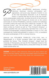 The Autobiography of Benjamin Franklin, Including Poor Richard's Almanac, and Familiar Letters