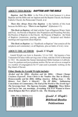 BAPTISM AND THE BIBLE BAPTISM AND THE BIBLE