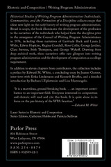 Historical Studies of Writing Program Administration