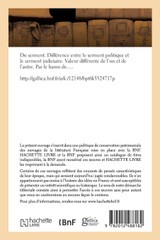 Du serment. Différence entre le serment politique et le serment judiciaire Du serment. Différence entre le serment politique et le serment judiciaire