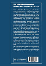Der Integrationsgedanke in der Betriebswirtschaftslehre Der Integrationsgedanke in der Betriebswirtschaftslehre