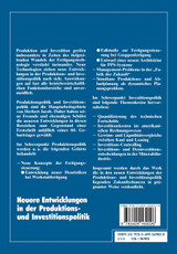 Neuere Entwicklungen in der Produktions- und Investitionspolitik Neuere Entwicklungen in der Produktions- und Investitionspolitik