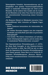 DIE RESSOURCE MENSCH im Mittelpunkt innovativer Unternehmensführung DIE RESSOURCE MENSCH im Mittelpunkt innovativer Unternehmensführung
