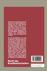 Recht der Kreditsicherheiten Recht der Kreditsicherheiten