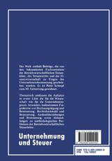 Unternehmung und Steuer Unternehmung und Steuer