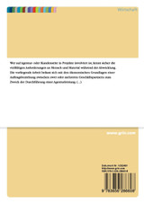 Darstellung und Analyse von Agentur-Projekten vor dem Hintergrund der Principal-Agent-Theorie Darstellung und Analyse von Agentur-Projekten vor dem Hintergrund der Principal-Agent-Theorie