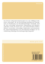 Funktionen und Instrumente des Beschaffungscontrollings