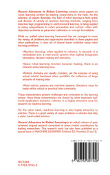 Recent Advances in Robot Learning