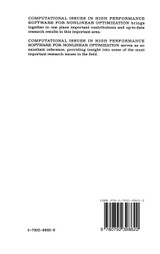 Computational Issues in High Performance Software for Nonlinear Optimization