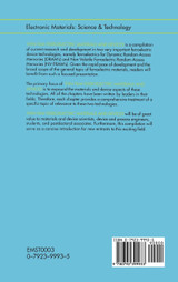 Thin Film Ferroelectric Materials and Devices Thin Film Ferroelectric Materials and Devices