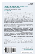 Catholic Social Thought and Liberal Institutions