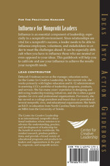 Influence for Nonprofit Leaders Influence for Nonprofit Leaders