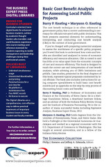 Basic Cost Benefit Analysis for Assessing Local Public Projects