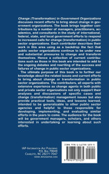 Change (Transformation) in Public Sector Organizations (Hc) Change (Transformation) in Public Sector Organizations (Hc)