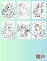 Christmas Unicorn Coloring Book For Kids-Christmas Toddler Coloring Book