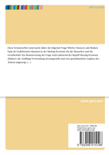 Chancen und Risiken des kollaborativen Konsums in der Sharing Economy Chancen und Risiken des kollaborativen Konsums in der Sharing Economy
