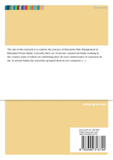 Enterprise Risk Management in Ethiopian Private Banks. An Assessment