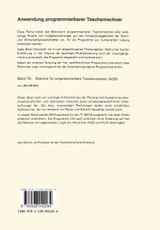 Statistik für programmierbare Taschenrechner (AOS)