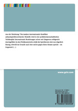 Die Spieltheorie als Analyseinstrument für internationale Konflikte - Produktionsorientierte Unterrichtsreihe in einem Leistungskurs der Jahrgangsstufe 13