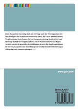 Die Umsetzung des Fachkonzeptes der Sozialraumorientierung in der Schulsozialarbeit dargestellt am Beispiel einer Hauptschule