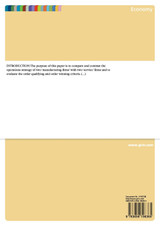Comparison and contrast of the operations strategy of two 'manufacturing firms' with two 'service' firms