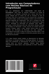 Introdução aos Computadores com Noções Básicas de Programação