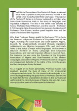Languages and Culture in Nigeria Languages and Culture in Nigeria