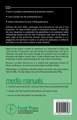 Research for Media Production Research for Media Production