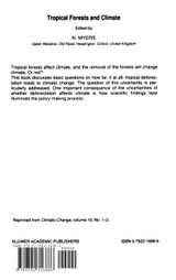 Tropical Forests and Climate Tropical Forests and Climate
