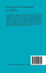 A Hundred Years of English Philosophy A Hundred Years of English Philosophy