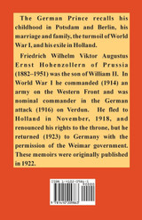 Memoirs of the Crown Prince of Germany, The Memoirs of the Crown Prince of Germany, The