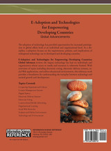 E-Adoption and Technologies for Empowering Developing Countries E-Adoption and Technologies for Empowering Developing Countries