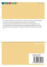 Corporate Social Responsibility. Facebook und Datenschutz