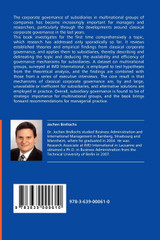 The Corporate Governance of Subsidiaries in Multinational Corporations The Corporate Governance of Subsidiaries in Multinational Corporations