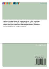 Die Rolle kirchlicher Schulen im Kontext der Apartheid in Südafrika Die Rolle kirchlicher Schulen im Kontext der Apartheid in Südafrika