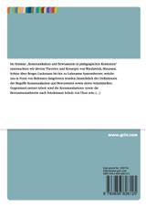 Schnittstellen zwischen Kommunikation und Bewusstsein. Theorienvergleich von Niklas Luhmann und Friedemann Schulz von Thun Schnittstellen zwischen Kommunikation und Bewusstsein. Theorienvergleich von Niklas Luhmann und Friedemann Schulz von Thun